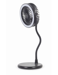 Gembird TA-WPC10-LEDFAN-01 ventilador Negro