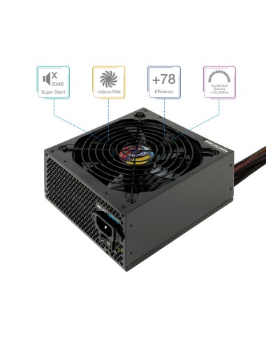 TooQ TQAPOLO-750SP unidad de fuente de alimentación 750 W 20+4 pin ATX ATX Negro