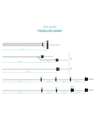 TooQ Fuente de alimentación ATX 850W APFC 80Plus Bronze