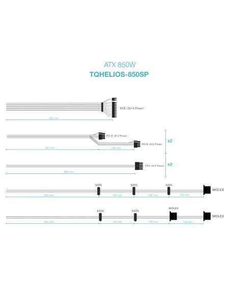 TooQ Fuente de alimentación ATX 850W APFC 80Plus Bronze