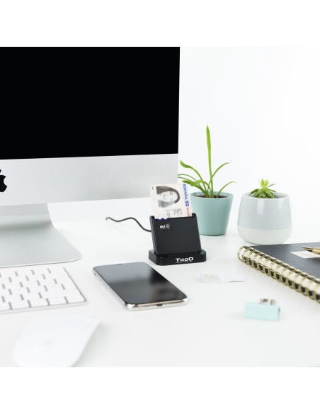 TooQ Lector de Tarjetas Inteligentes DNIe VISION USB 2.0, Negro