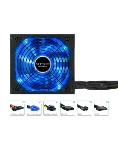 TooQ TQXGEII-700SAP unidad de fuente de alimentación 700 W 20+4 pin ATX ATX Negro