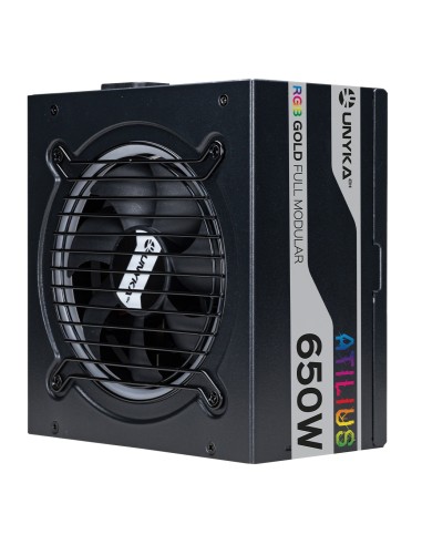 UNYKAch ATX Atilus RGB Black 650W unidad de fuente de alimentación 20+4 pin ATX Negro