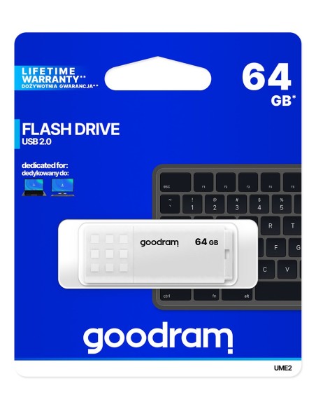 Goodram UME2 unidad flash USB 64 GB USB tipo A 2.0 Blanco
