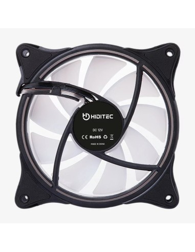 Hiditec N18 ARGB Carcasa del ordenador Ventilador 12 cm Negro