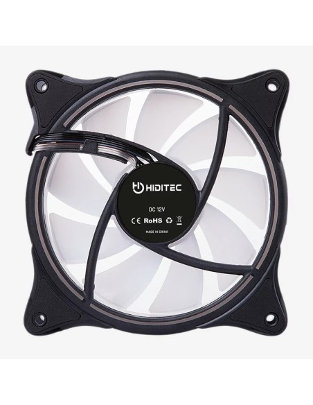 Hiditec N18 ARGB Carcasa del ordenador Ventilador 12 cm Negro