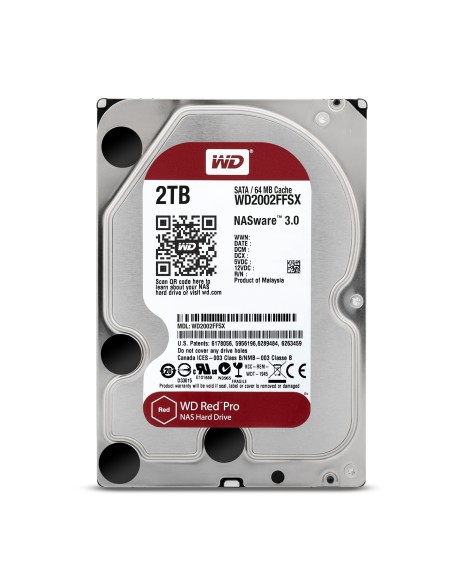 Western Digital Red Pro disco duro interno 2 TB 7200 RPM 64 MB 3.5" Serial ATA III