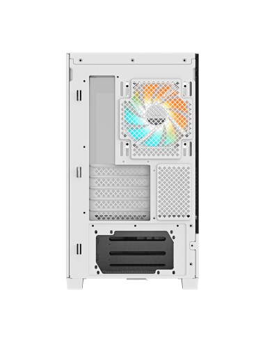 GIGABYTE C201 PANORAMIC ICE Caja para PC – Torre media, m-ATX, compatible con radiador de 360 mm, 3 ventiladores preinstalados,