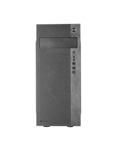 Tacens 2FERROX, Caja PC Semitorre ATX, Ventilador Lateral 12cm, Rejilla Frontal, Acero, Negro