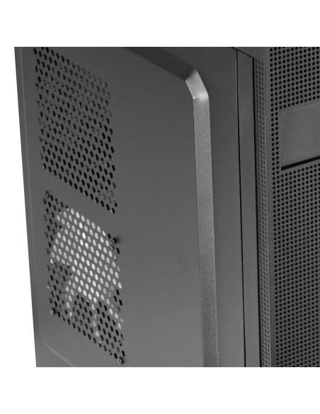 Tacens 2FERROX, Caja PC Semitorre ATX, Ventilador Lateral 12cm, Rejilla Frontal, Acero, Negro