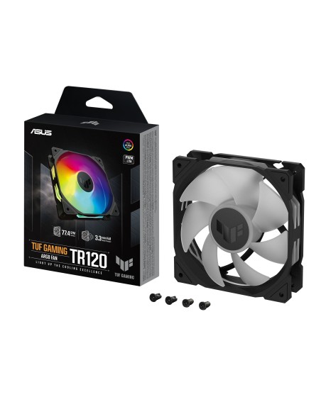 ASUS TUF Gaming TR120 ARGB Fan - Single Pack Carcasa del ordenador Ventilador 12 cm Negro