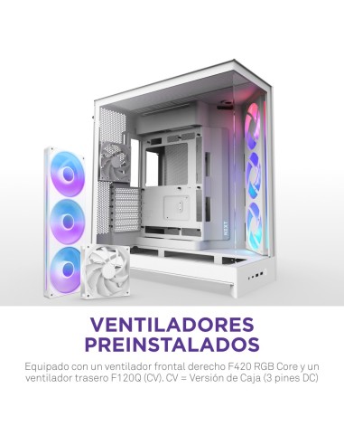 NZXT H9 Flow RGB Midi Tower Blanco
