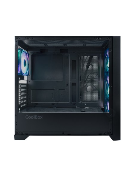 CoolBox GAMING CAJA ATX GE2000 DUALVIEW USB-C 3.2 GEN1 + 4 VENT.ARGB FRONTAL CRISTAL REJILLA
