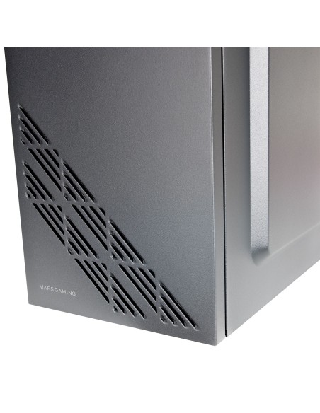 Mars Gaming MC100 - Caja Gaming ATX, ventilador 90mm FRGB, ventilación convect-cool, color negro