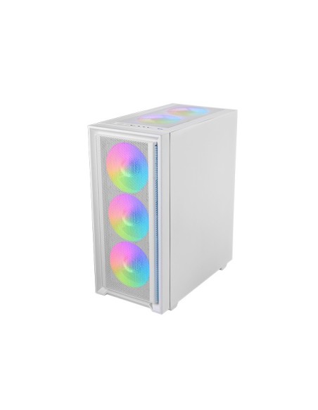 Mars Gaming MC-AIR, Caja Gaming ATX, 4x Ventiladores FRGB Rainbow 120mm, Panel Frontal Mesh, Ventana Lateral Completa Cristal
