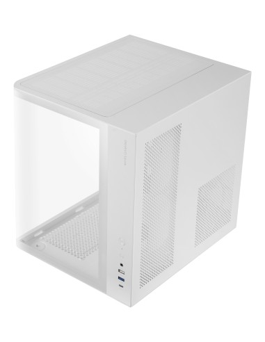 Mars Gaming MC-CURVW Midi Tower Negro, Blanco