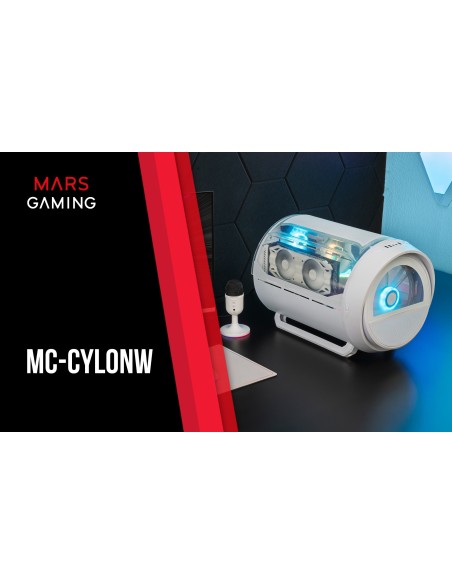 Mars Gaming MC-CYLONW Mini Tower Blanco