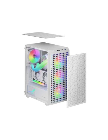 Mars Gaming MC-MAG, Caja Gaming ATX, Ventana Lateral Completa Cristal Templado, Doble Rejilla Magnética Antipolvo Frontal +