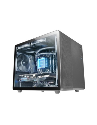 Mars Gaming MC-MPRO Negro, Caja Profesional Compacta Micro-ATX, Ventana Lateral Completa Cristal Templado, 3x Ventiladores