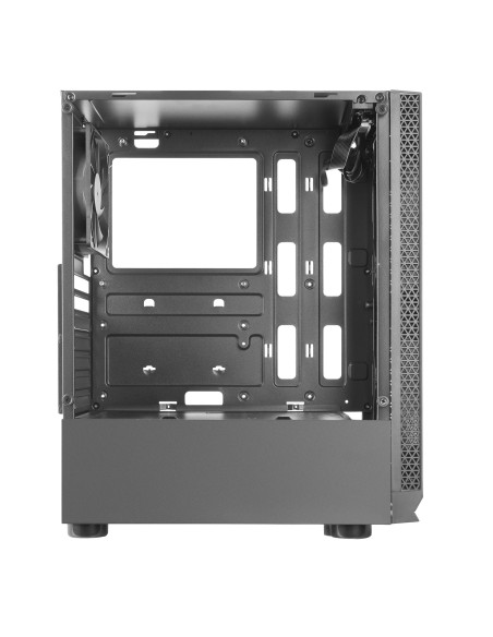 Mars Gaming MCN2, Caja PC Gaming ATX, Ventana Lateral Completa, Rejilla Delantera, Diseño Cámara Dual, Ventilador Trasero 12cm,