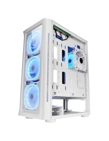 Mars Gaming MC-NEO, Torre Gaming XXL E-ATX, Ventana Lateral y Frontal Cristal Templado, 4X Ventiladores ARGB 120mm + Ventilador