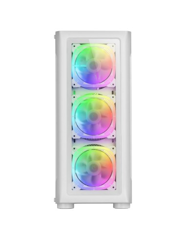 Mars Gaming MC-NEO, Torre Gaming XXL E-ATX, Ventana Lateral y Frontal Cristal Templado, 4X Ventiladores ARGB 120mm + Ventilador