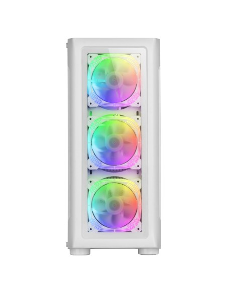 Mars Gaming MC-NEO, Torre Gaming XXL E-ATX, Ventana Lateral y Frontal Cristal Templado, 4X Ventiladores ARGB 120mm + Ventilador