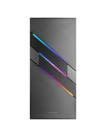 Mars Gaming MC-U3, Caja PC Gaming ATX XL, Frontal Triple ARGB, Ventilador 12cm ARGB, Ventana Cristal Templado, Negro