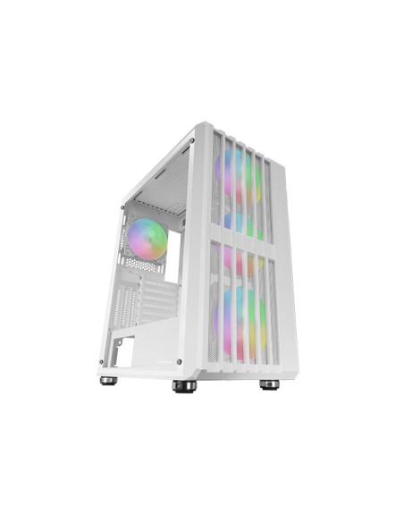 Mars Gaming MC-VAULT, Caja Gaming ATX, 4x Ventiladores ARGB 120mm, Panel Frontal Mesh con Diseño Vertical, Ventana Lateral