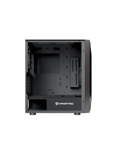 Nfortec NF-CS-NERVIA-B carcasa de ordenador Torre Negro