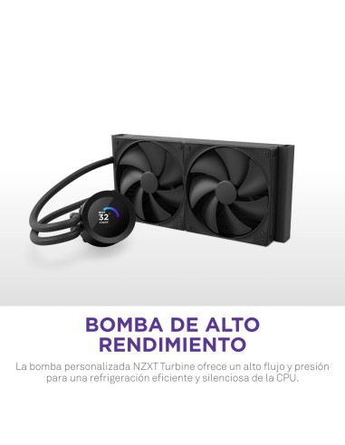 NZXT Kraken Plus 240 Procesador Sistema de refrigeración líquida todo en uno 12 cm Negro