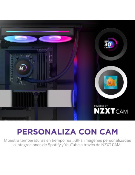 NZXT Kraken Plus RGB 240 Procesador Sistema de refrigeración líquida todo en uno 12 cm Negro
