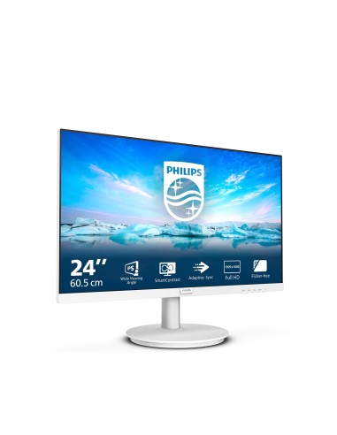 Philips V Line 241V8AW 00 pantalla para PC 60,5 cm (23.8") 1920 x 1080 Pixeles Full HD LCD Blanco