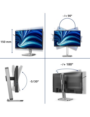 Philips 4000 series 24B2N4200 00 pantalla para PC 60,5 cm (23.8") 1920 x 1080 Pixeles Full HD LCD Gris