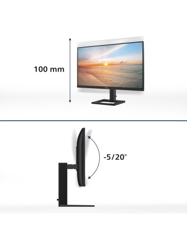 Philips 1000 series 27E1N1800AE 00 pantalla para PC 68,6 cm (27") 3840 x 2160 Pixeles 4K Ultra HD LED Negro