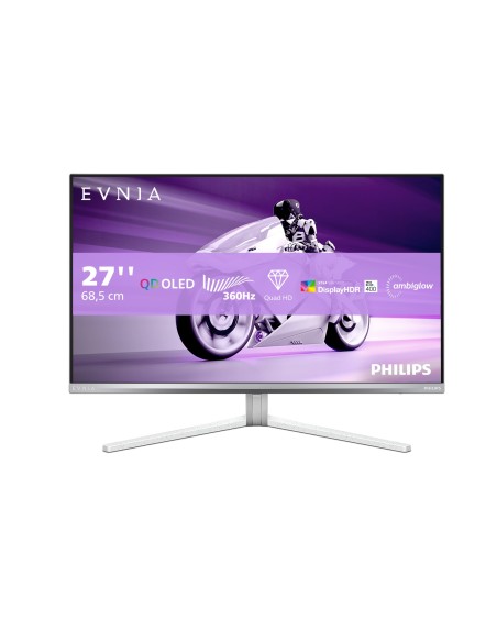Philips Evnia 8000 27M2N8500 00 pantalla para PC 67,3 cm (26.5") 2560 x 1440 Pixeles Quad HD QD-OLED Blanco