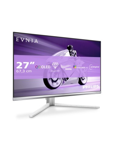 Philips Evnia 8000 27M2N8500 00 pantalla para PC 67,3 cm (26.5") 2560 x 1440 Pixeles Quad HD QD-OLED Blanco