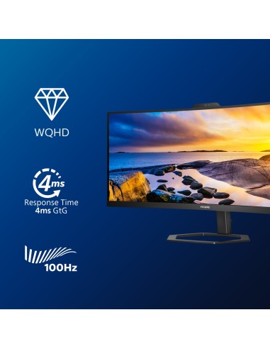 Philips 5000 series 34E1C5600HE 00 LED display 86,4 cm (34") 3440 x 1440 Pixeles 4K Ultra HD Negro