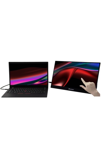 Verbatim 49591 pantalla para PC 35,6 cm (14") 1920 x 1080 Pixeles Full HD LCD Pantalla táctil Negro