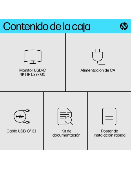 HP E-Series Monitor USB-C 4K E27k G5