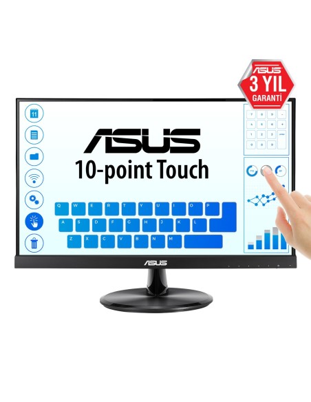 ASUS VT229H pantalla para PC 54,6 cm (21.5") 1920 x 1080 Pixeles Full HD LED Pantalla táctil Negro