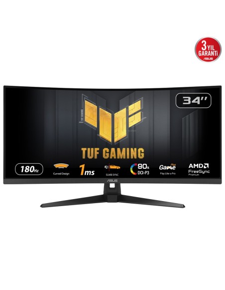 ASUS TUF Gaming VG34VQ3B pantalla para PC 86,4 cm (34") 3440 x 1440 Pixeles UltraWide Quad HD LED Negro