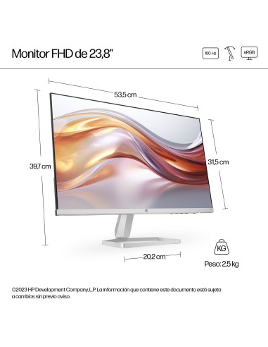 HP Monitor FHD serie 5 de 23,8 pulgadas - 524sf