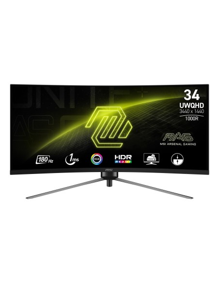 MSI MAG 345CQR pantalla para PC 86,4 cm (34") 3440 x 1440 Pixeles UltraWide Dual Quad HD Negro