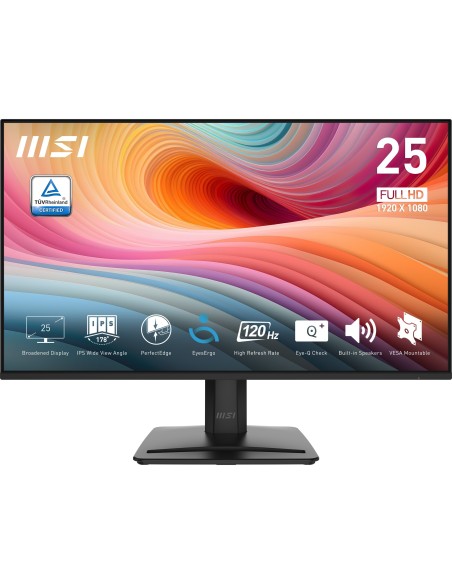 MSI PRO MP251 E2 pantalla para PC 62,2 cm (24.5") 1920 x 1080 Pixeles Full HD LED Negro