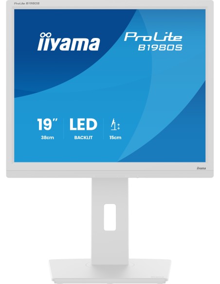 iiyama ProLite B1980S-W1 pantalla para PC 48,3 cm (19") 1280 x 1024 Pixeles SVGA LED Blanco