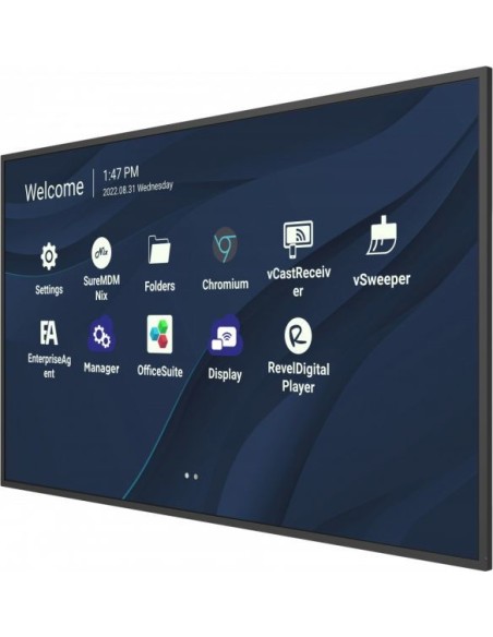 Viewsonic CDE9830 pantalla de señalización 2,49 m (98") Wifi 500 cd   m² 4K Ultra HD Negro Procesador incorporado Android 11