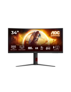 AOC G4 CU34G4 pantalla para PC 86,4 cm (34") 3440 x 1440 Pixeles Wide Quad HD LED Negro, Rojo