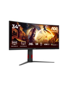 AOC G4 CU34G4Z pantalla para PC 86,4 cm (34") 3440 x 1440 Pixeles Wide Quad HD LED Negro, Rojo 2