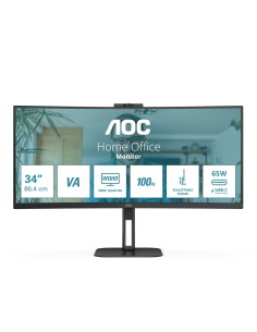 AOC V5 CU34V5CW LED display 86,4 cm (34") 3440 x 1440 Pixeles Wide Quad HD Negro